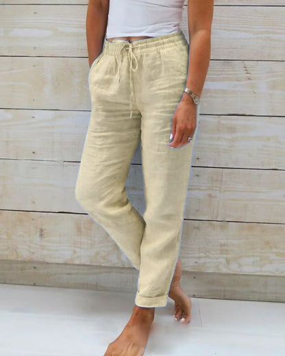 Bequeme Damen Leinenhose – elastisch, hochwertig, für jeden Anlass 3