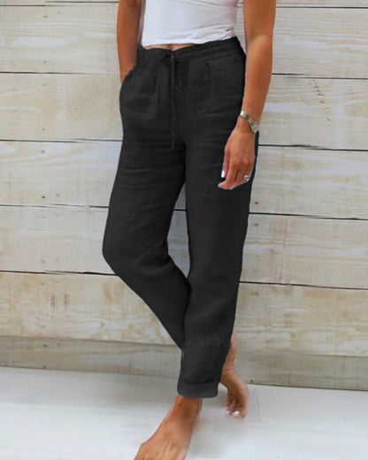 Bequeme Damen Leinenhose – elastisch, hochwertig, für jeden Anlass 5