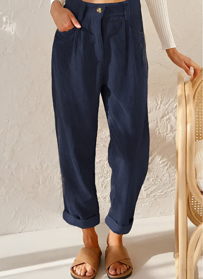 Bequeme Damen Stoffhose – gerade geschnitten, luftdurchlässig, für Alltag und Freizeit 10