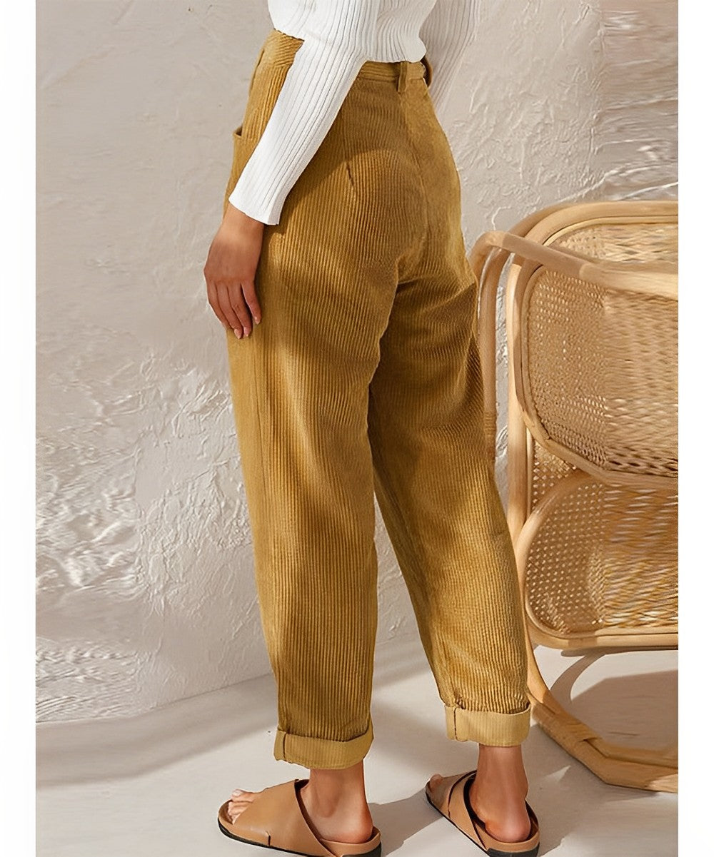 Bequeme Damen Stoffhose – gerade geschnitten, luftdurchlässig, für Alltag und Freizeit 3