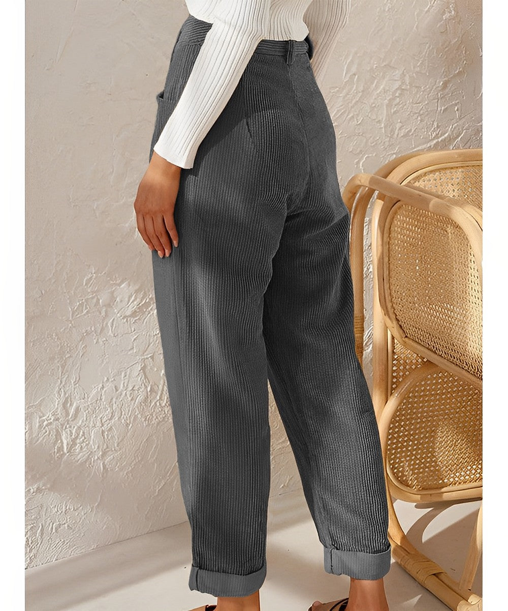 Bequeme Damen Stoffhose – gerade geschnitten, luftdurchlässig, für Alltag und Freizeit 4