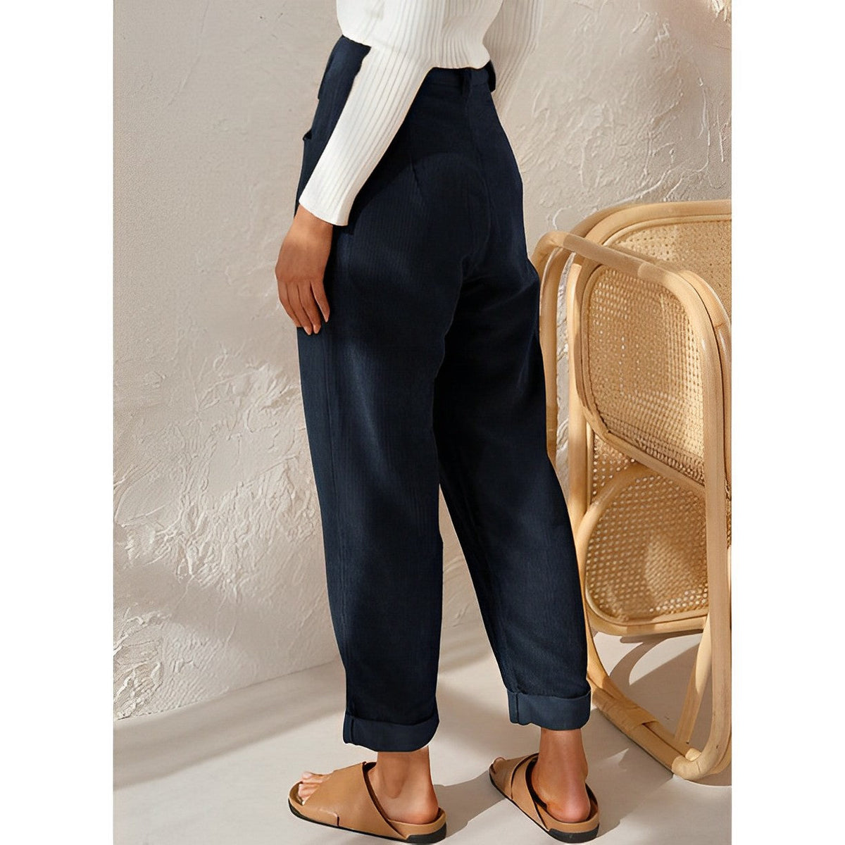 Bequeme Damen Stoffhose – gerade geschnitten, luftdurchlässig, für Alltag und Freizeit 5