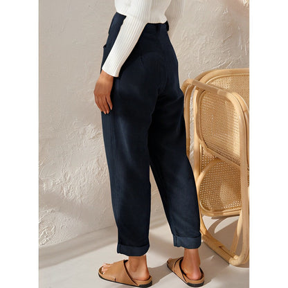 Bequeme Damen Stoffhose – gerade geschnitten, luftdurchlässig, für Alltag und Freizeit 5