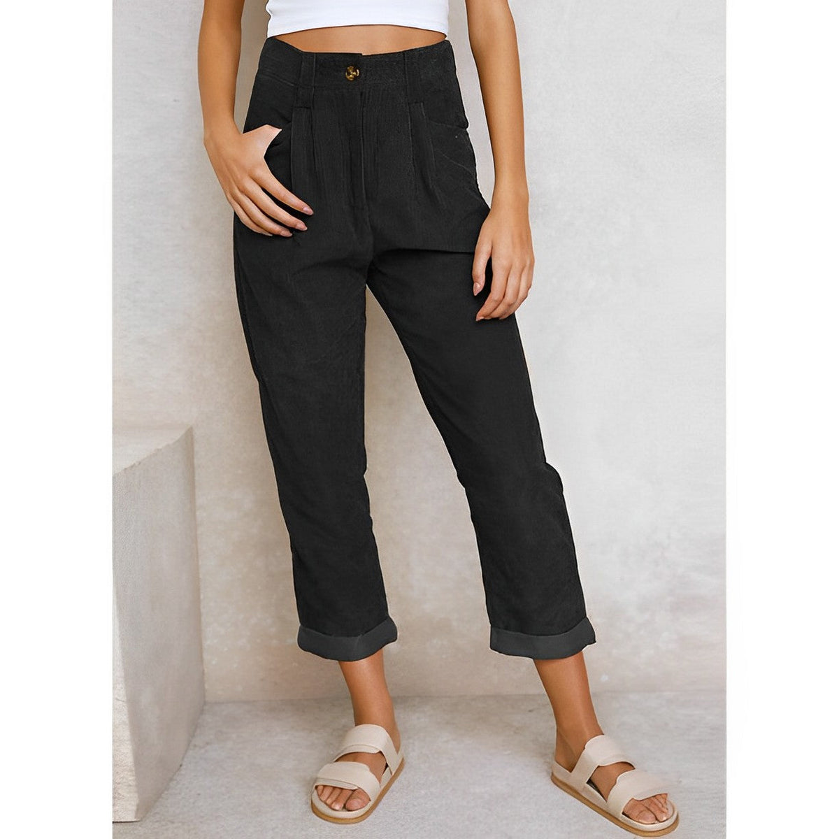 Bequeme Damen Stoffhose – gerade geschnitten, luftdurchlässig, für Alltag und Freizeit 7