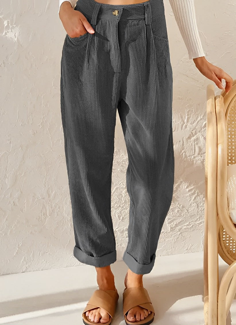 Bequeme Damen Stoffhose – gerade geschnitten, luftdurchlässig, für Alltag und Freizeit 9