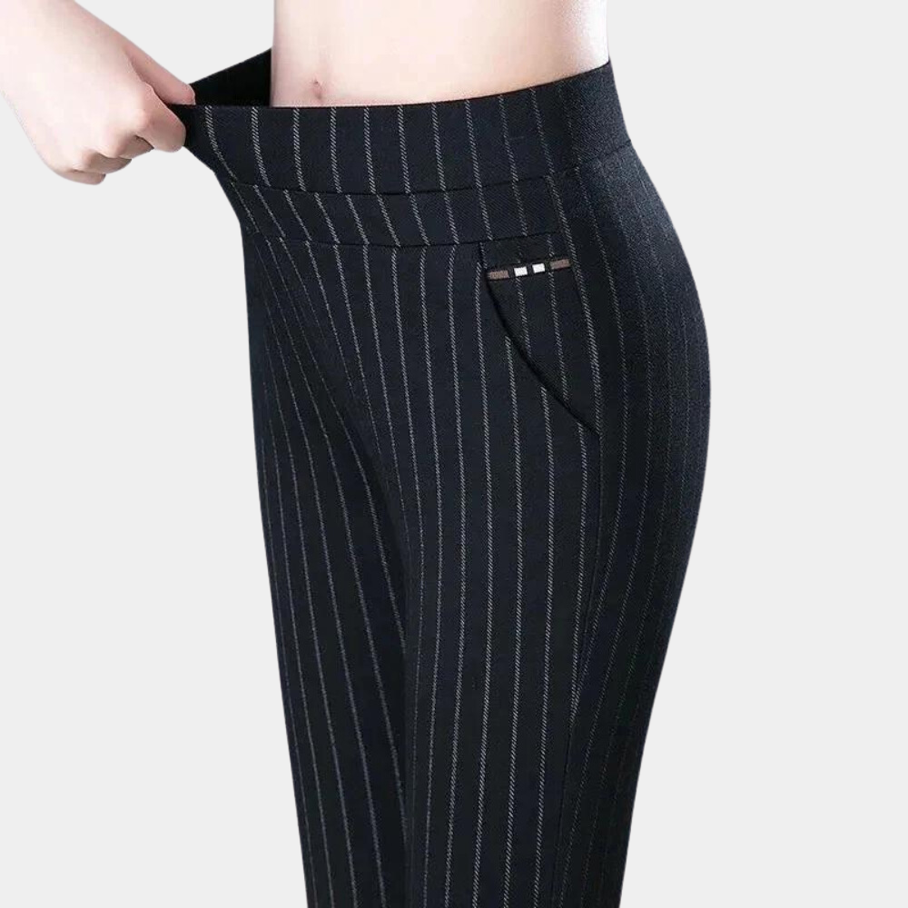 Bequeme Damen Stoffhose – hohe Taille, Stretchmaterial, für Freizeit und Büro 2
