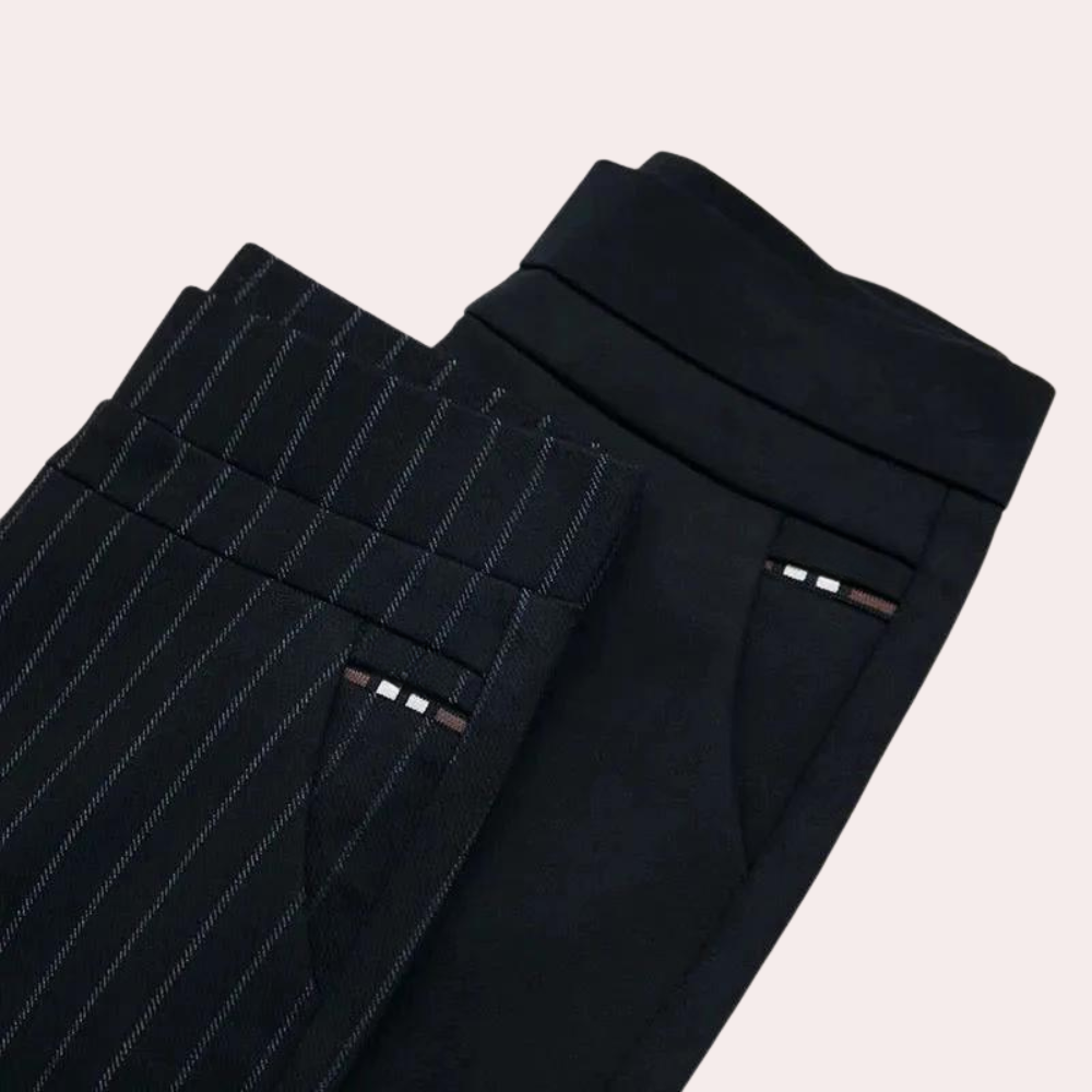 Bequeme Damen Stoffhose – hohe Taille, Stretchmaterial, für Freizeit und Büro 3