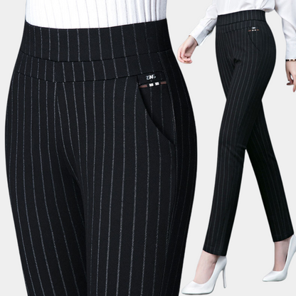 Bequeme Damen Stoffhose – hohe Taille, Stretchmaterial, für Freizeit und Büro 4