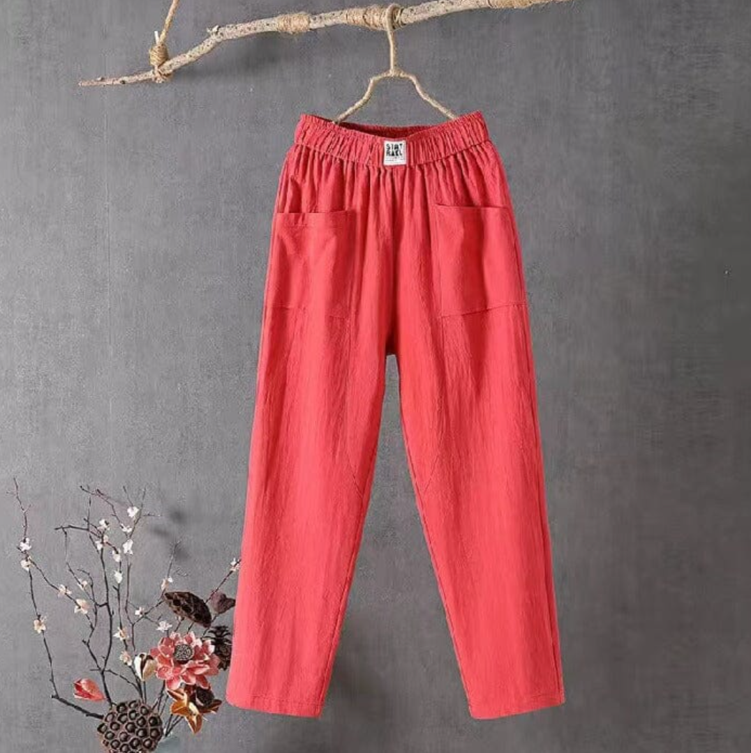 Bequeme Damenhose – lässiger Schnitt, Baumwolle, für den Alltag 1