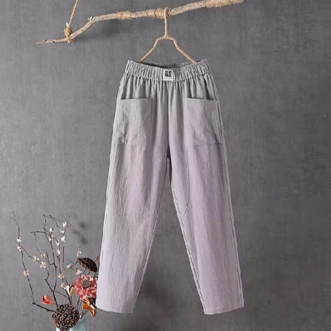Bequeme Damenhose – lässiger Schnitt, Baumwolle, für den Alltag 2