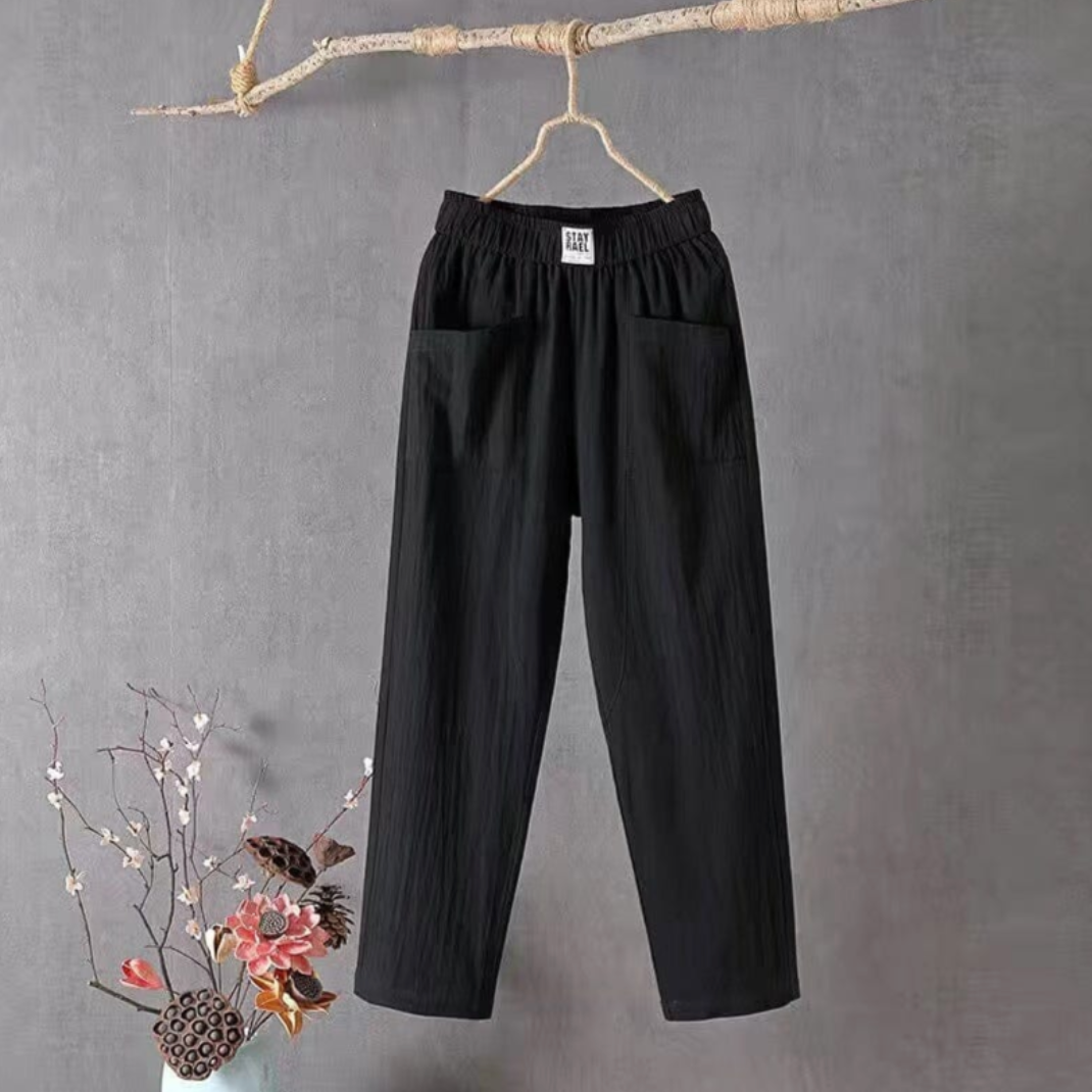 Bequeme Damenhose – lässiger Schnitt, Baumwolle, für den Alltag 3