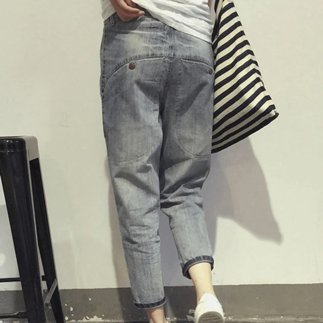 Bequeme Damenjeans – lässiger Schnitt, Polyester, für den Alltag 2
