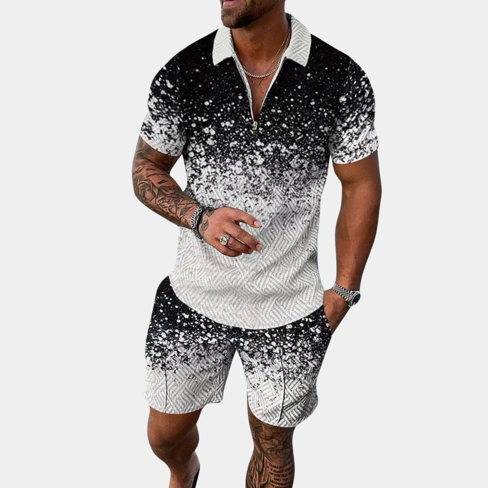 Bequeme Herren Loungewear Set – Polo und Shorts, hochwertig, für entspannte Tage 2