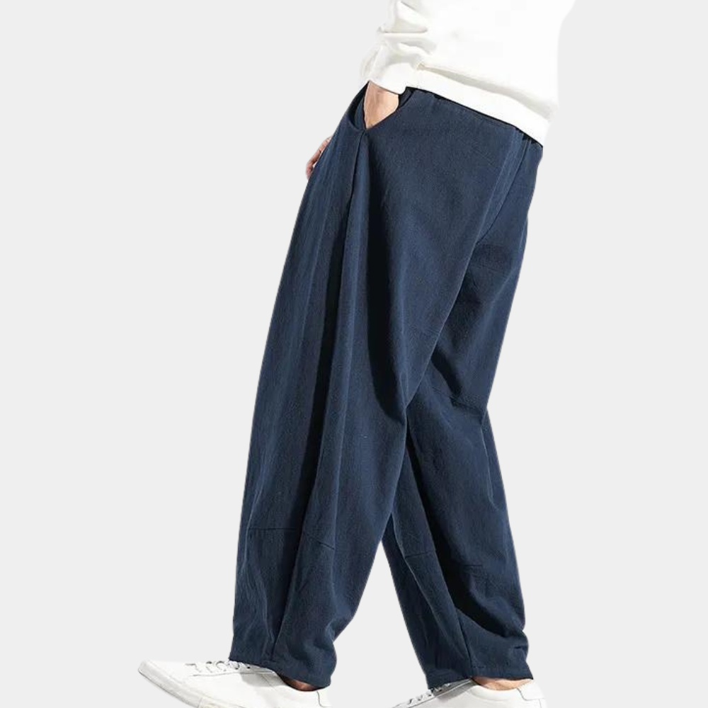 Bequeme Herren Sommerhose – lockere Passform, Baumwolle, für Freizeit und Büro 0