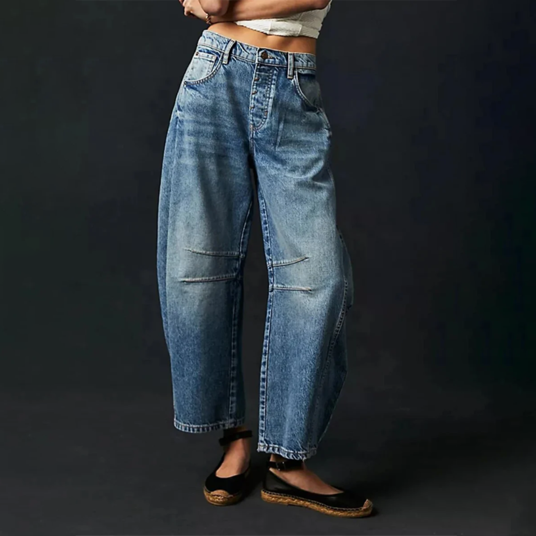 Bequeme & lässige Damenjeans – weit geschnitten, Denim, für den Alltag 3
