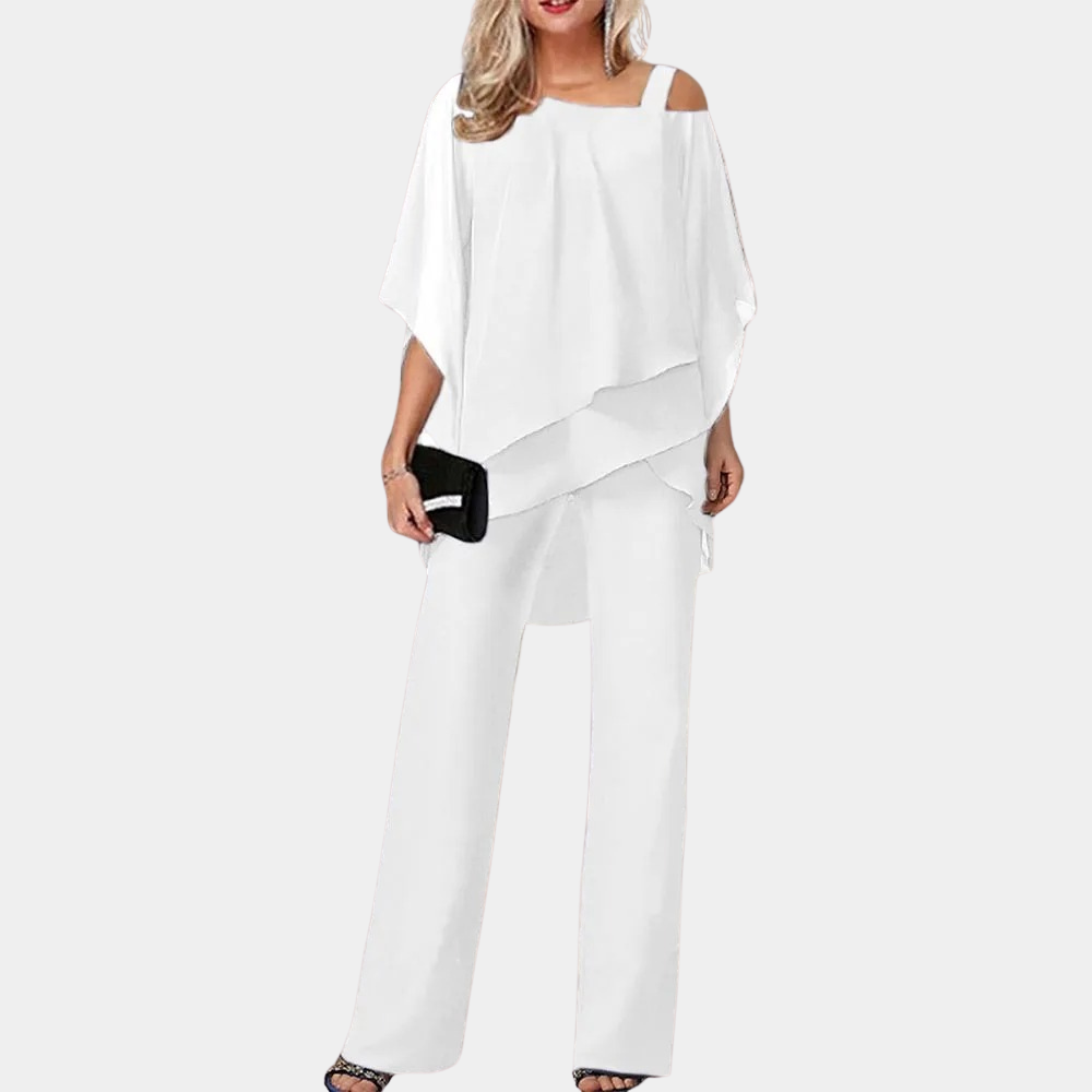 Bequeme & moderne Damen 2-teilige Sommerkombination – lässige Top und Hose, für Freizeit und Büro 2