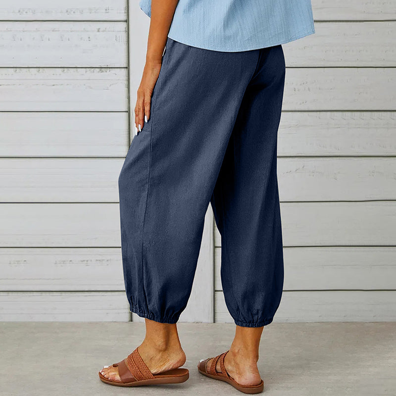 Bequeme und flexible Freizeithosen für Damen – elastischer Bund, weicher Stoff, für Alltag und Sport 2
