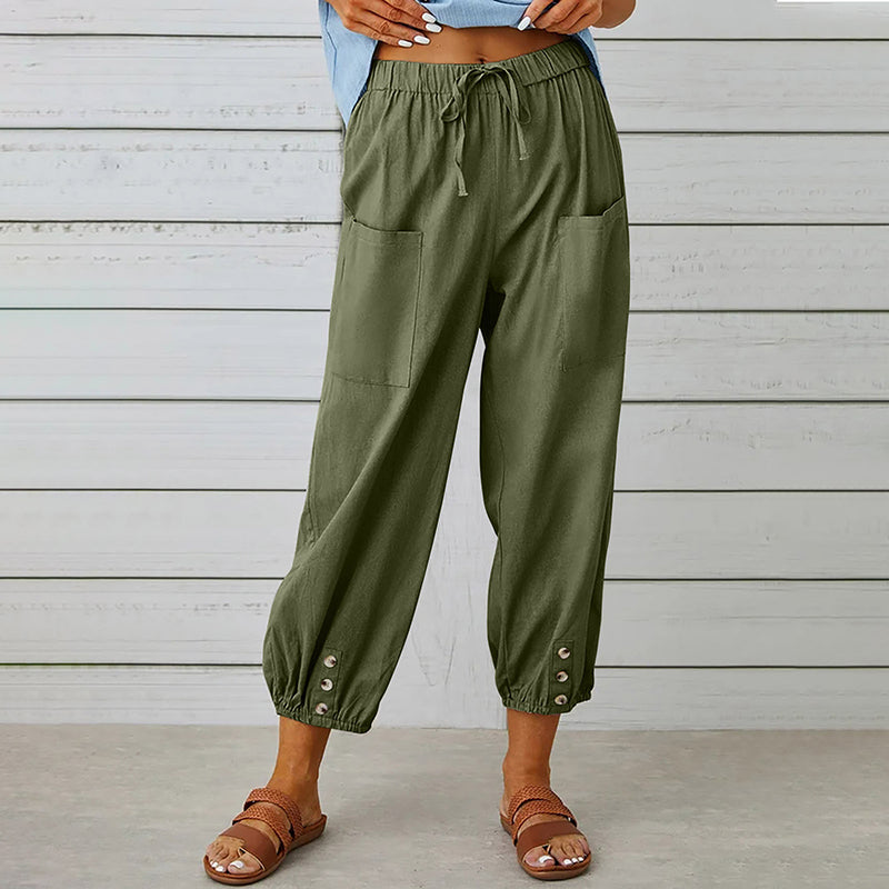 Bequeme und flexible Freizeithosen für Damen – elastischer Bund, weicher Stoff, für Alltag und Sport 8