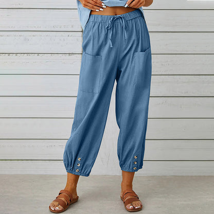 Bequeme und flexible Freizeithosen für Damen – elastischer Bund, weicher Stoff, für Alltag und Sport 9