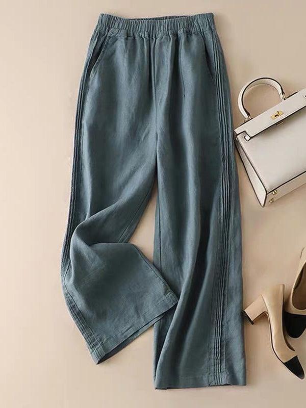 Bequeme und vielseitige Damenhose – weite Baumwollstoffhose, für Alltag und Freizeit 1
