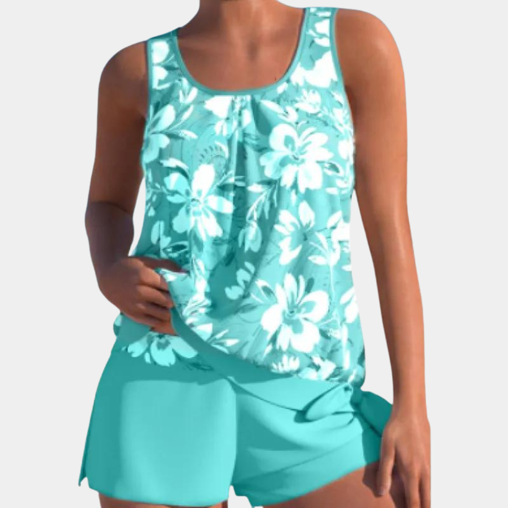 Bequemer Damen Tankini – ärmellos mit bezauberndem Print, hochwertiger Stoff, für den Sommer 2