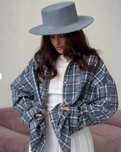 Bequemes Damen Hemd kariert – oversize Schnitt, weiche Baumwolle, für den Alltag 0