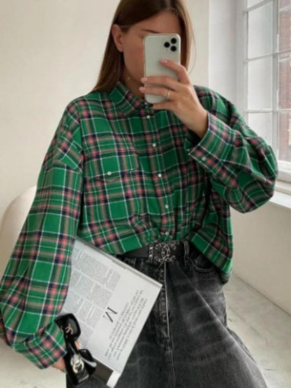 Bequemes Damen Hemd kariert – oversize Schnitt, weiche Baumwolle, für den Alltag 12