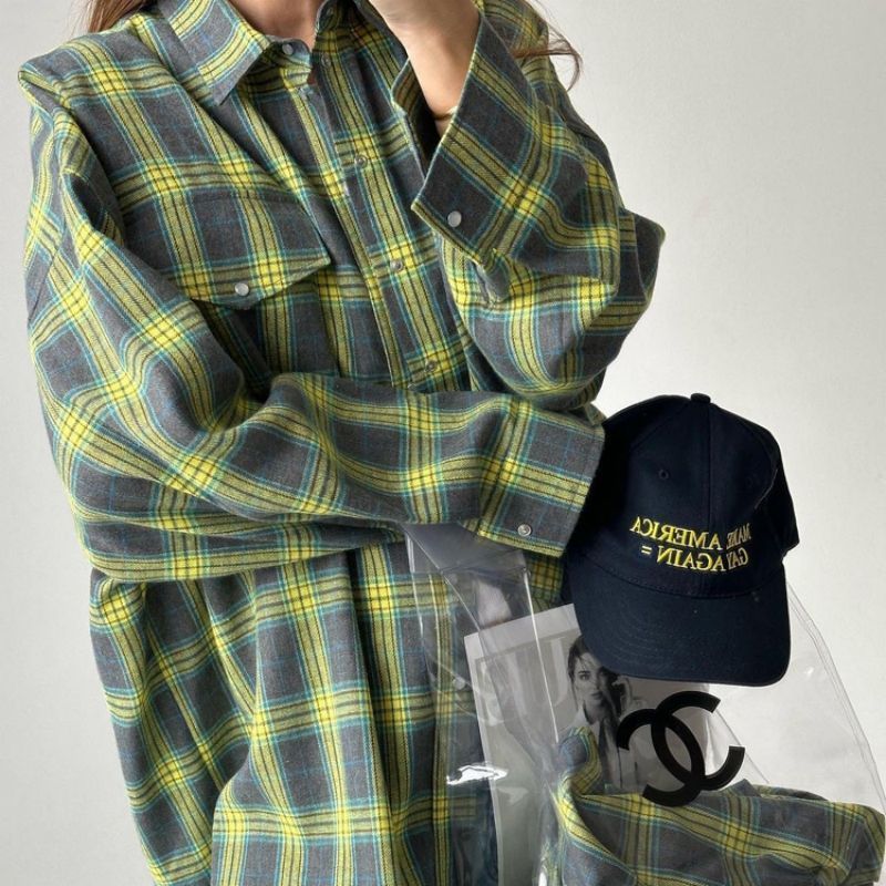 Bequemes Damen Hemd kariert – oversize Schnitt, weiche Baumwolle, für den Alltag 13