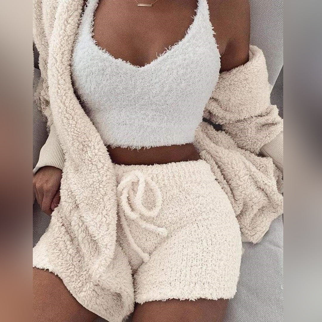 Bequemes Damen Sommer Set – zweiteiler Hose und Oberteil, Polyester-Mix, für entspannte Tage 0