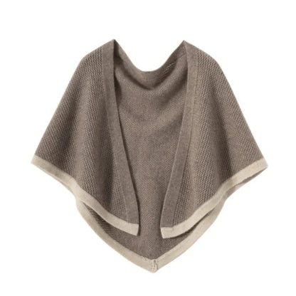 Plush Women's Cashmere Shawl - Rectangular Knit, For Travel