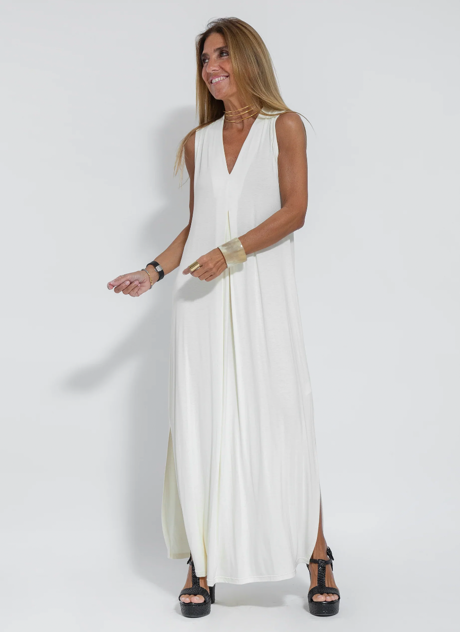 Variant image for Elegant Women's Maxi Dress Set with Fluid Jacket for Formal and Casual Occasions, Soft Lightweight Fabric, Long Length-1