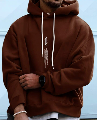 Cozy Oversized Men’s Hoodie - Relaxed Cut, Cotton Blend