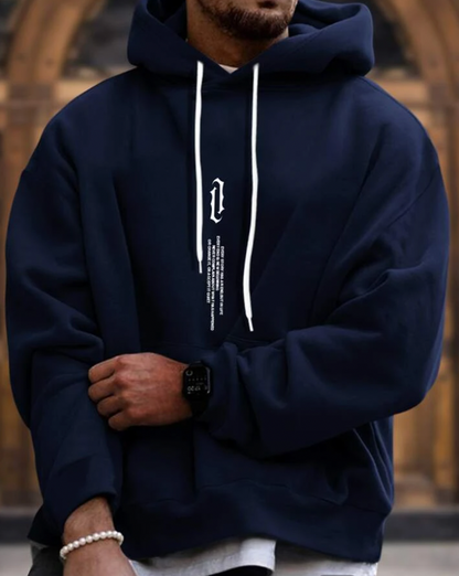 Cozy Oversized Men’s Hoodie - Relaxed Cut, Cotton Blend