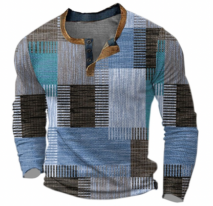 Patterned Pullover for Men - Trendy Comfort Sweater for Casual Wear, Multi-Use Design for Regular Outfits