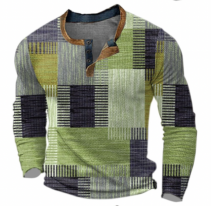 Patterned Pullover for Men - Trendy Comfort Sweater for Casual Wear, Multi-Use Design for Regular Outfits