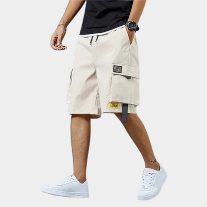 Men's Cargo Shorts with Spacious Pockets, Comfortable Fit, Available in Gray, Khaki, and Black, Sizes M to 4XL-4