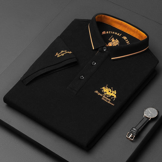 Classic Men's Polo Shirt, Breathable Fabric, Modern Fit, Versatile Style, Available in Multiple Colors and Sizes-1