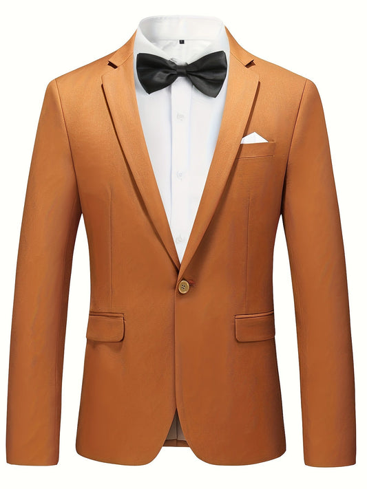Breathable men's blazer jacket – tailored fit, premium fabric, for office wear 0