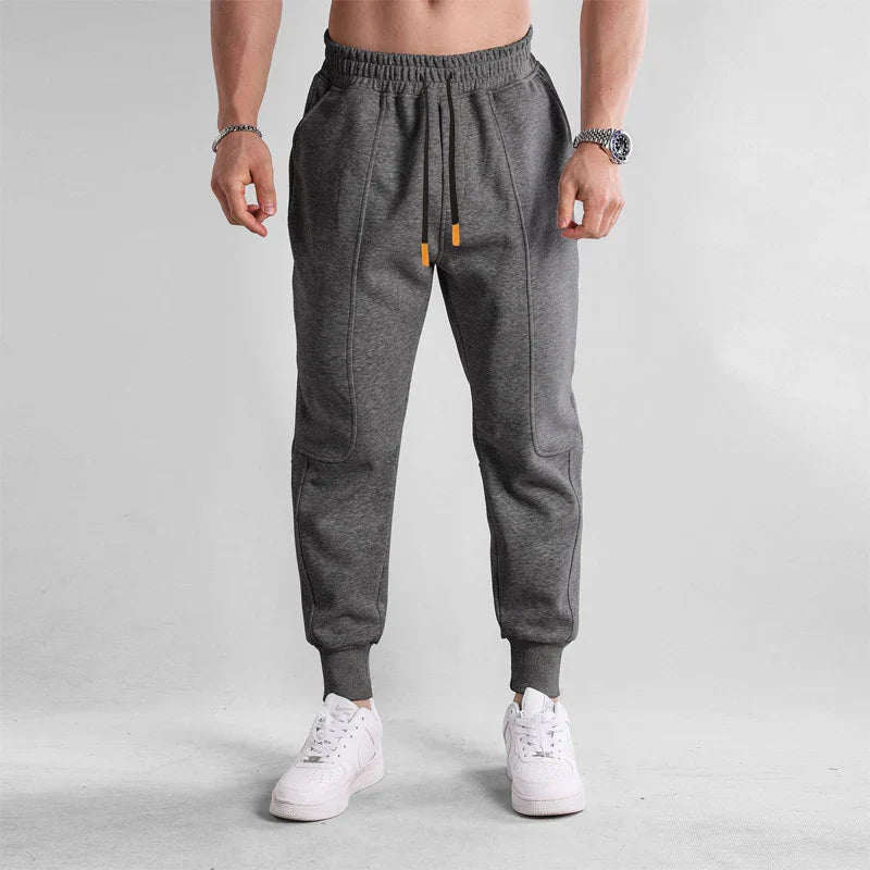 Breathable men's jogger pants – elastic waistband, cotton, for sports and leisure 2