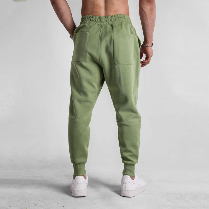 Breathable men's jogger pants – elastic waistband, cotton, for sports and leisure 5