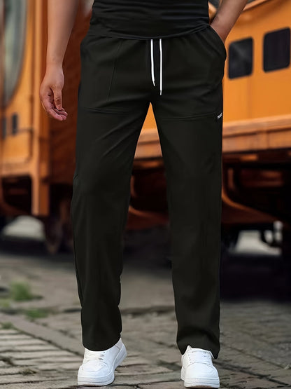 Breathable men's joggers – classic fit, cotton blend, for everyday wear 0