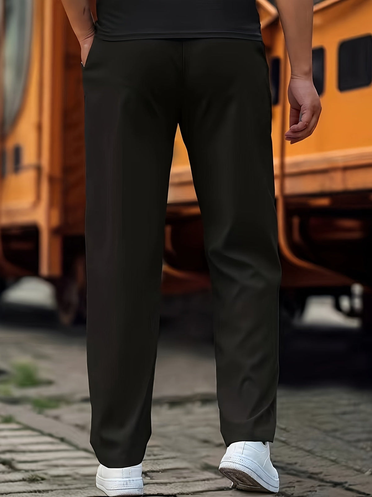 Breathable men's joggers – classic fit, cotton blend, for everyday wear 1