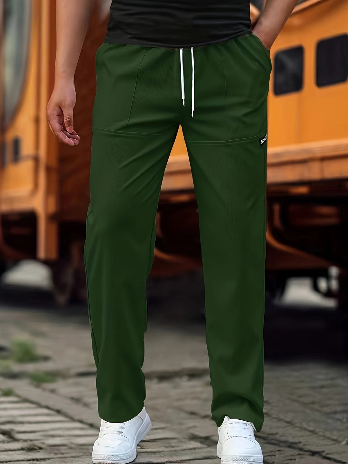 Breathable men's joggers – classic fit, cotton blend, for everyday wear 3