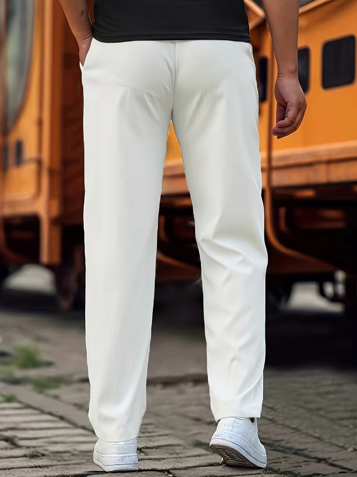 Breathable men's joggers – classic fit, cotton blend, for everyday wear 6