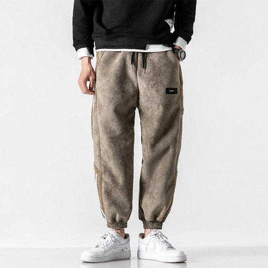 Breathable men's joggers – full-length design, cotton blend, for casual wear 0