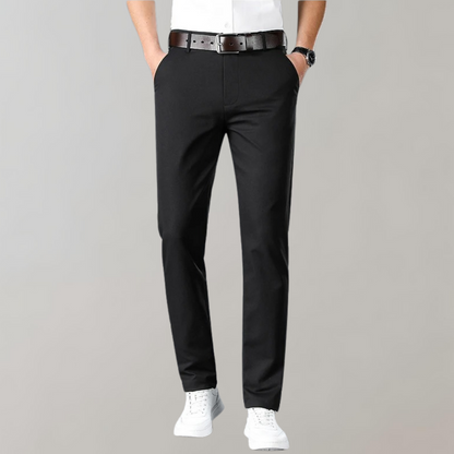 Breathable men's khaki pants – flexible fit, lightweight cotton, for casual summer wear 0