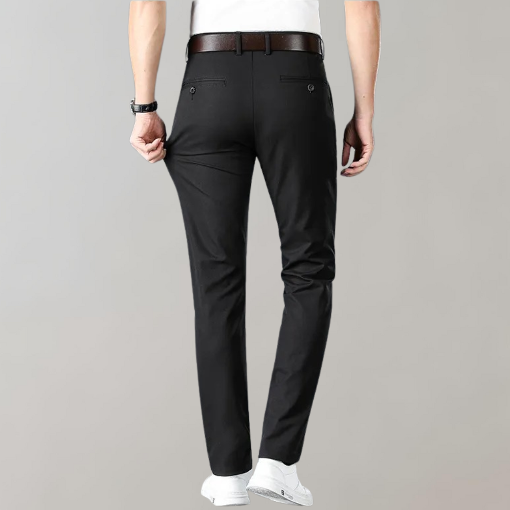 Breathable men's khaki pants – flexible fit, lightweight cotton, for casual summer wear 1
