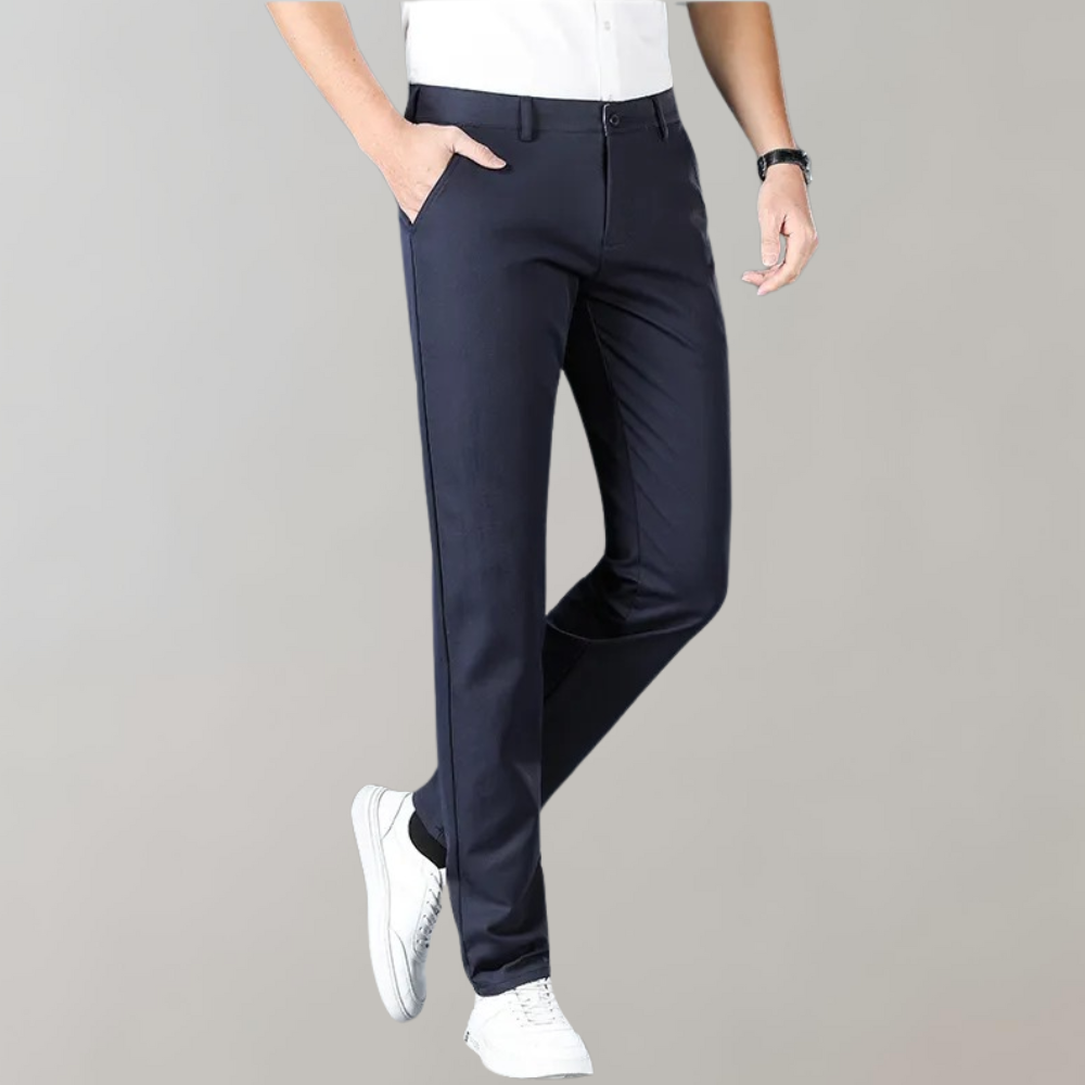 Breathable men's khaki pants – flexible fit, lightweight cotton, for casual summer wear 6