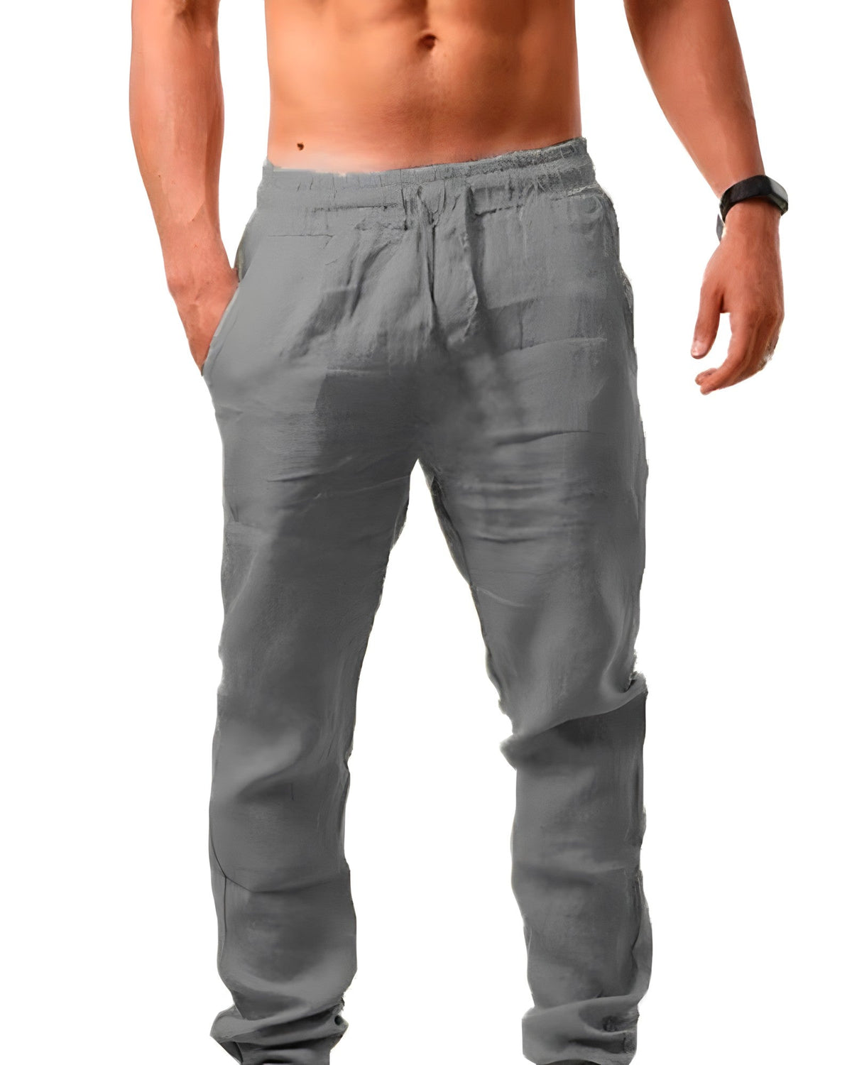Breathable men's linen pants – casual fit, cotton-linen blend, for everyday wear 3