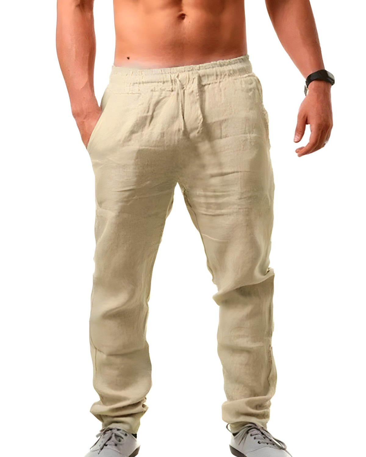 Breathable men's linen pants – casual fit, cotton-linen blend, for everyday wear 5